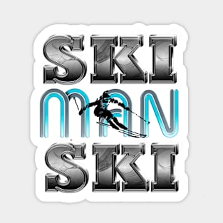 Ski Man Ski Sticker